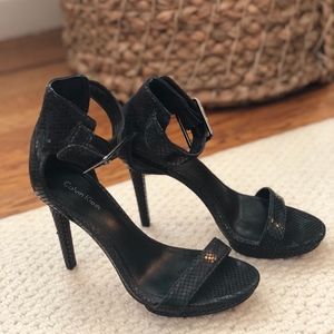 Calvin Klein Vivian Python Heels